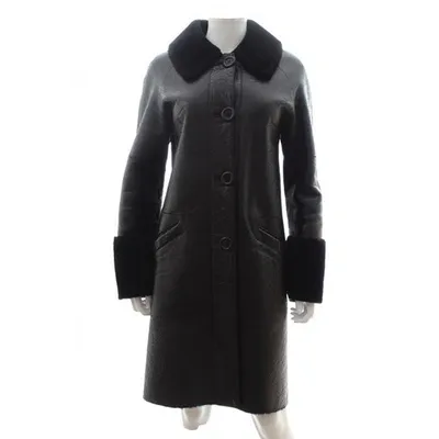 Pre-owned Michael Kors Black Shearling Coat