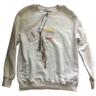 Pre-owned Msgm Jumper In White