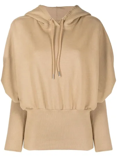 Opening Ceremony Gathered Sleeves Drawstring Hood In Neutrals