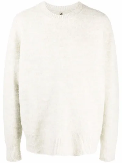 Oamc Crew Neck Knitted Jumper In Neutrals