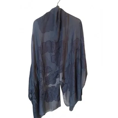 Pre-owned Armani Collezioni Silk Stole In Grey