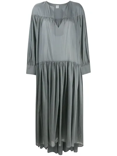 Totême Alassio Grey Cotton-blend Midi Dress