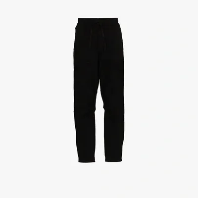 Stone Island Shadow Project Panelled Fleece Sweatpants In Black