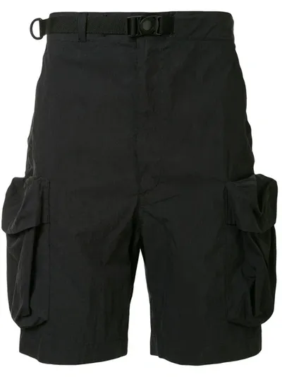 Snow Peak Belted Cargo Shorts In Black