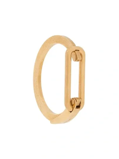 Saint Laurent Carabiner Logo-engraved Bracelet In Gold