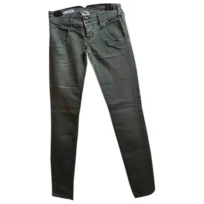 Pre-owned Cycle Slim Pants In Green