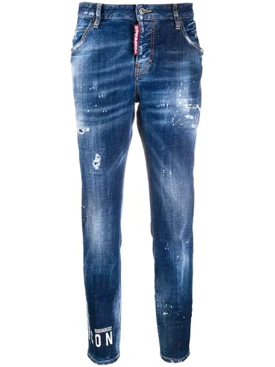 Dsquared2 Jeans Wash Cool Girl In Denim Stretch In Blue