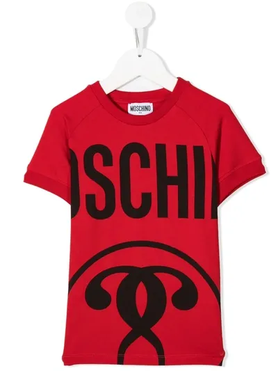 Moschino Kids' Logo Print T-shirt In Red