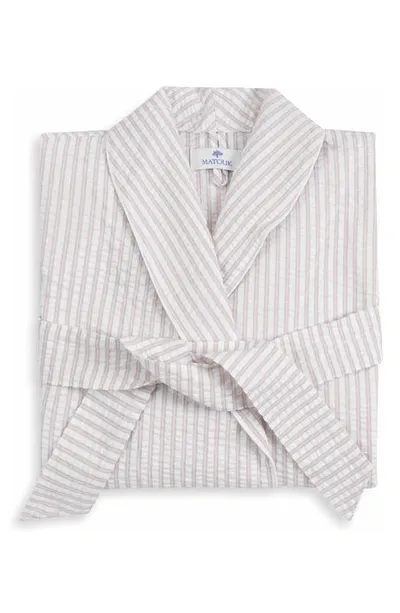 Matouk Matteo Stripe Robe In Natural