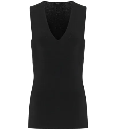 Joseph V-neck Jersey Tank Top In Black