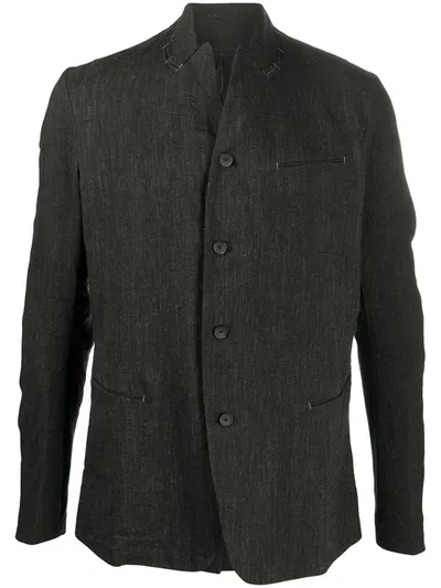 Masnada Contrast-stitching Shirt Jacket In Black