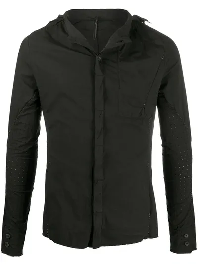 Masnada Perforated Single-breasted Jacket In Black