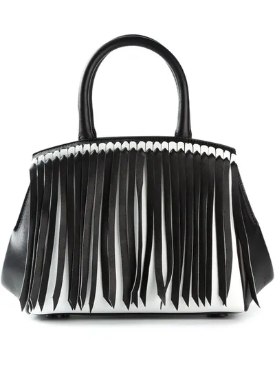 Ermanno Scervino Grosse Handtasche Mit Fransen In Black