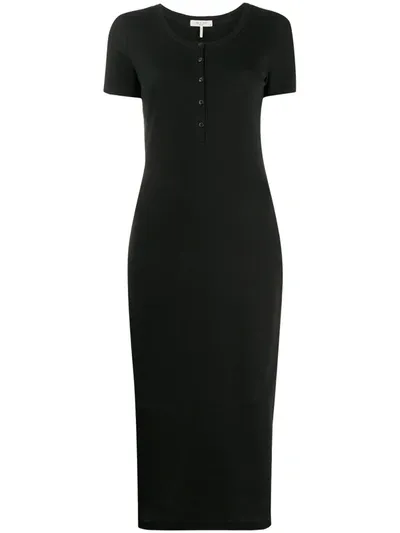 Rag & Bone Bodycon Midi Dress In Black