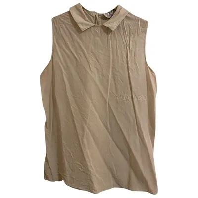 Pre-owned Valentino Silk Vest In Beige