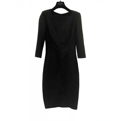 Pre-owned Elie Saab Wool Mid-length Dress In Black