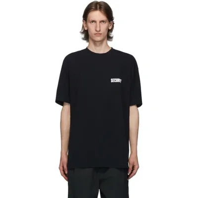 Vetements Security Crew Neck T-shirt In Black