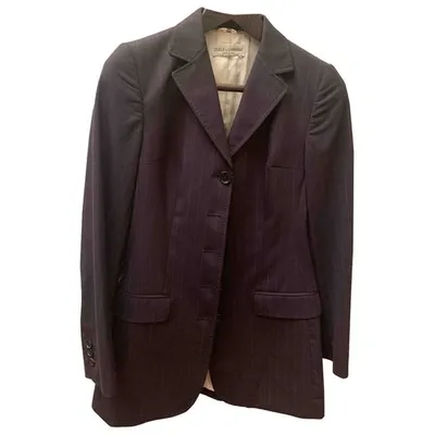 Pre-owned Dolce & Gabbana Wool Blazer In Blue