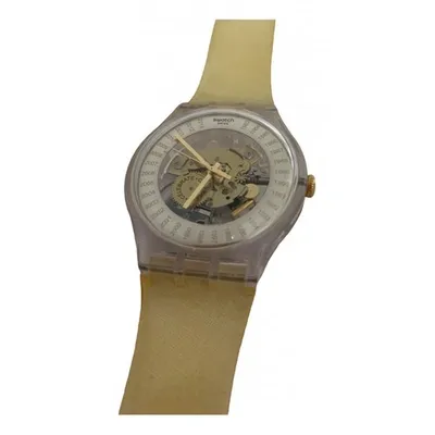 Pre-owned Swatch Watch In Gold