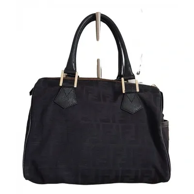 Pre-owned Fendi Cloth Handbag In Black