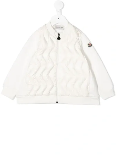 Moncler Babies' Panelled Bomber Jacket In White