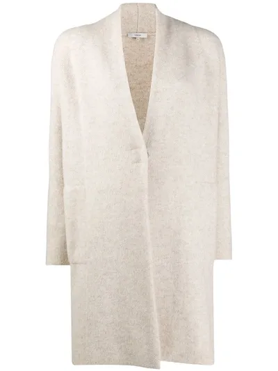 Vince Oversized Longline Cardigan In Neutrals