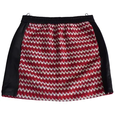 Pre-owned Kenzo Wool Mini Skirt In Red