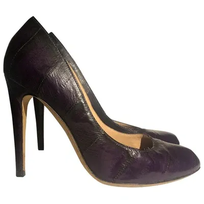 Pre-owned Sergio Rossi Leather Heels In Purple