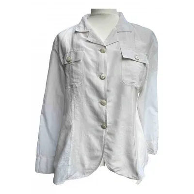 Pre-owned Armani Collezioni Silk Blouse In White