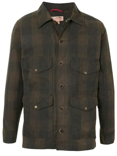 Filson Plaid Multi-pocket Jacket In Brown