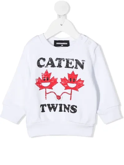 Dsquared2 Babies' Kids Sweatshirt For For Boys And For Girls In White