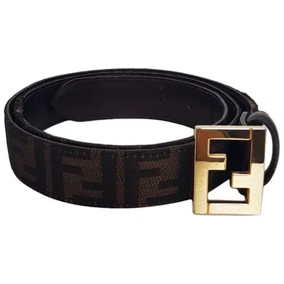 Pre-owned Fendi Cloth Belt In Brown