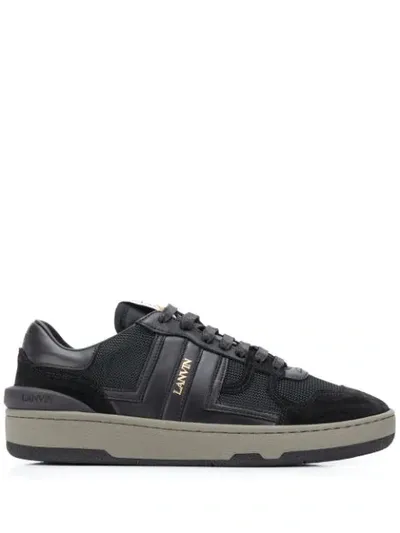 Lanvin Clay Leather Low-top Sneakers In Black