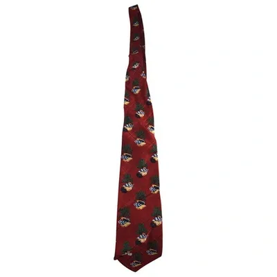 Pre-owned Valentino Garavani Silk Tie In Red