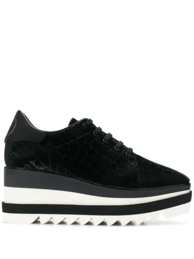 Stella Mccartney Sneak-elyse Flatform Sneakers In Black