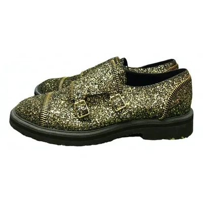 Pre-owned Giuseppe Zanotti Glitter Trainers In Gold