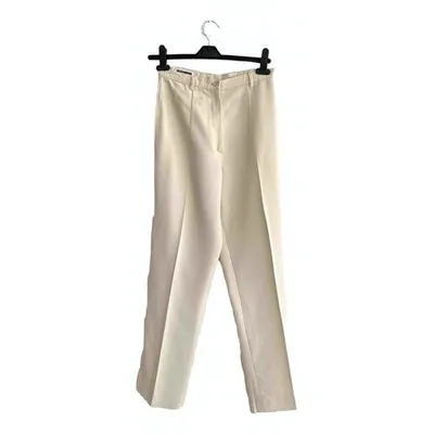 Pre-owned Jil Sander Straight Pants In Beige