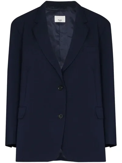 The Frankie Shop Blue Bea Single-breasted Blazer