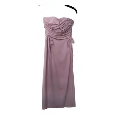 Pre-owned Giambattista Valli Silk Mid-length Dress In Pink