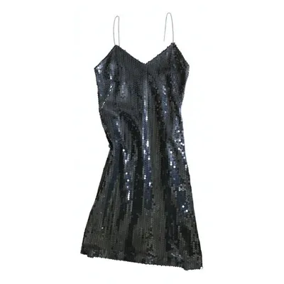 Pre-owned Saint Laurent Silk Mid-length Dress In Black