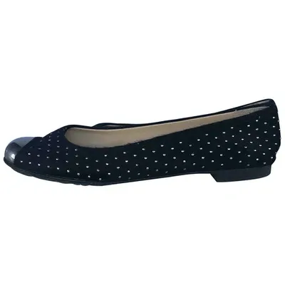 Pre-owned Giuseppe Zanotti Pony-style Calfskin Ballet Flats In Black