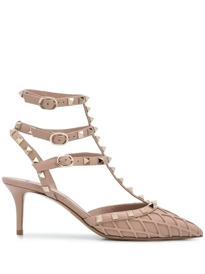 Valentino Garavani Rockstud Caged 65mm Pumps In Pink