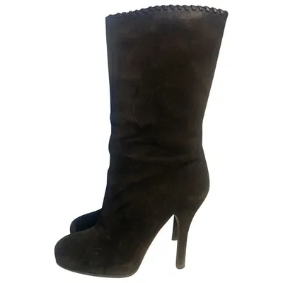 Pre-owned Dolce & Gabbana Ankle Boots In Brown