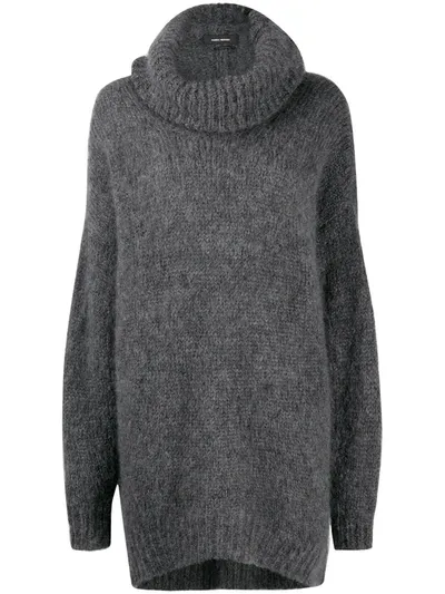 Isabel Marant Oversize Mohair-wool Blend Roll-neck Knit Jumper In Grey