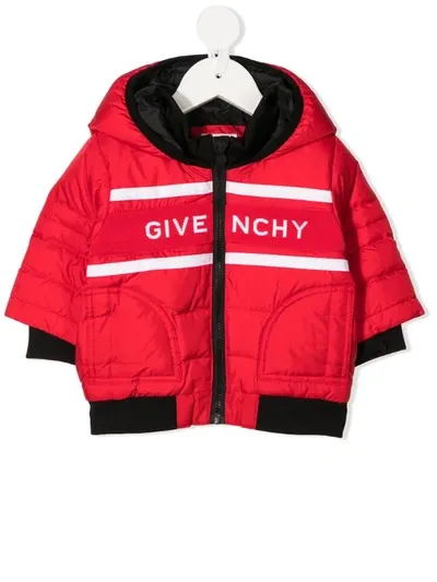 Givenchy Red Jacket For Baby Boy With Logo In Rosso