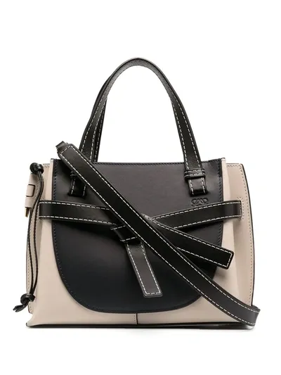 Loewe Gate Top Handle Mini Bag In Neutrals