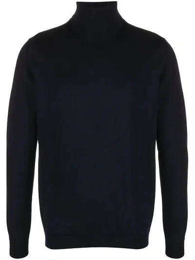 Nuur Roll-neck Fitted Jumper In Blue