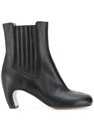 Maison Margiela Black Tabi 60 Leather Ankle Boots