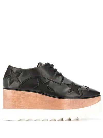 Stella Mccartney Elyse Star Motif Platform Brogues In Black