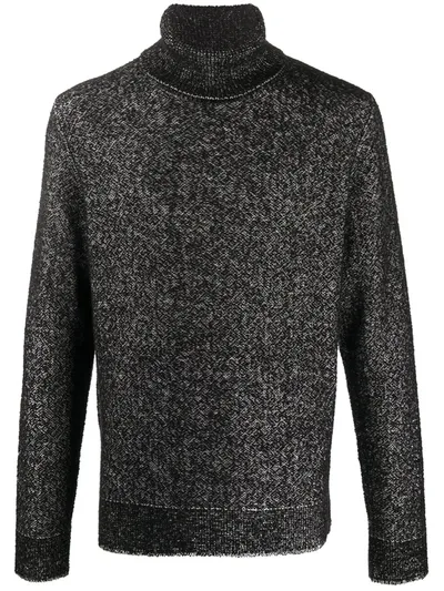 Ermenegildo Zegna Wool-blend Rollneck Jumper In Black